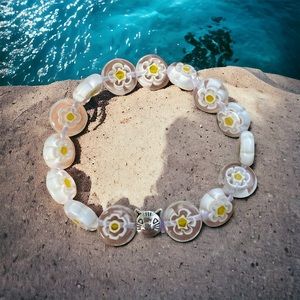 Millifiori Italian glass bead bracelet